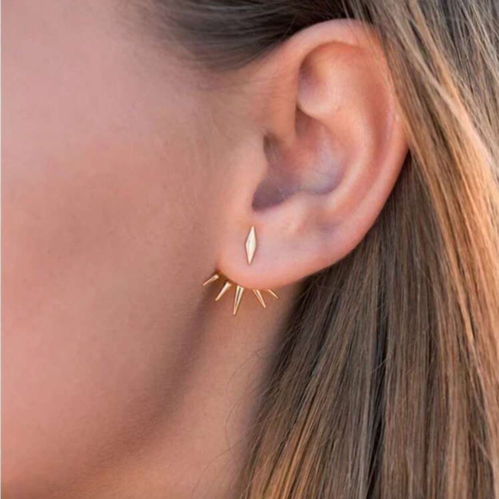 Gold Spike Earrings N1627